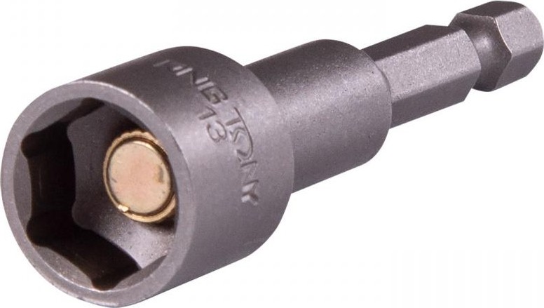 Головка для шуруповерта шестигранная 1/4" KING TONY 13 мм 65 мм, магнитная 7616513M