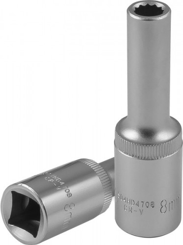 Головка двенадцатигранная с посадкой 1/2" JONNESWAY S04HD4708 глубокая 8 мм 049058