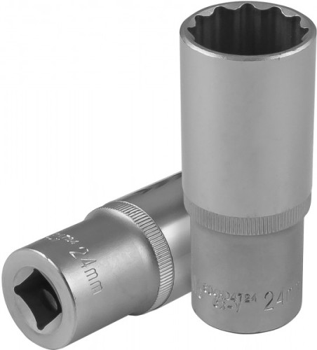 Головка двенадцатигранная с посадкой 1/2" JONNESWAY S04HD4724 глубокая 24 мм 049073