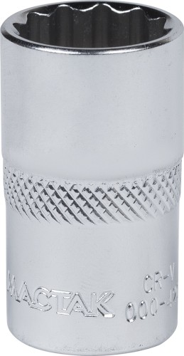 Головка двенадцатигранная с посадкой 1/2" МАСТАК 000-42016 торцевая стандартная 16 мм