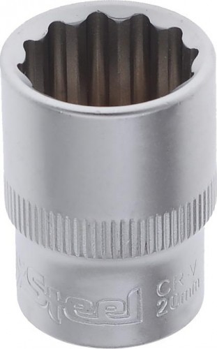 Головка двенадцатигранная с посадкой 1/2" AV Steel AV-521020 20 мм