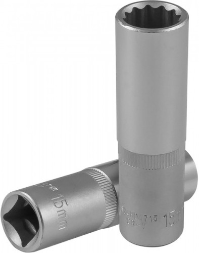 Головка двенадцатигранная с посадкой 1/2" JONNESWAY S04HD4715 глубокая 15 мм 049064