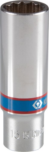 Головка двенадцатигранная с посадкой 3/8" KING TONY 323015M 15 мм глубокая