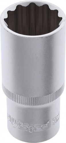 Головка двенадцатигранная с посадкой 1/2" AV Steel AV-521227 27 мм глубокая