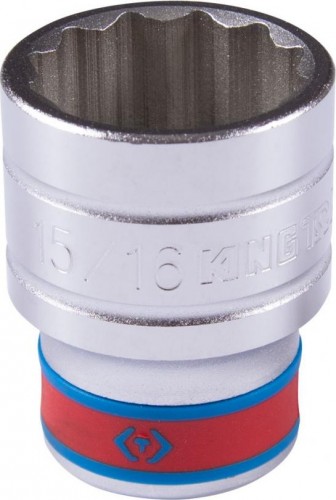 Головка двенадцатигранная с посадкой 1/2" KING TONY 433030S 15/16"