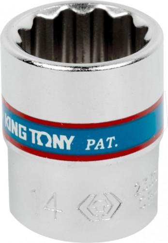 Головка двенадцатигранная с посадкой 1/4" KING TONY 233014M 14 мм