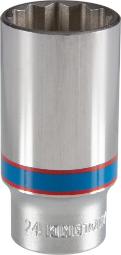 Головка двенадцатигранная с посадкой 3/8" KING TONY 323024M 24 мм глубокая