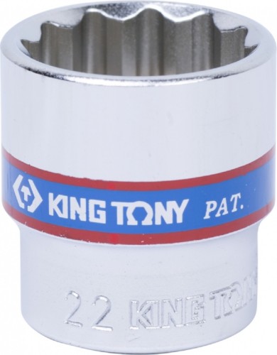 Головка двенадцатигранная с посадкой 3/8" KING TONY 333022М 22 мм 333022M