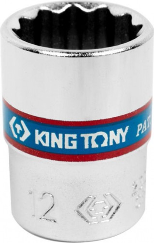 Головка двенадцатигранная с посадкой 1/4" KING TONY 233012M 12 мм