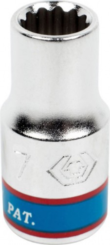 Головка двенадцатигранная с посадкой 1/4" KING TONY 233007M 7 мм