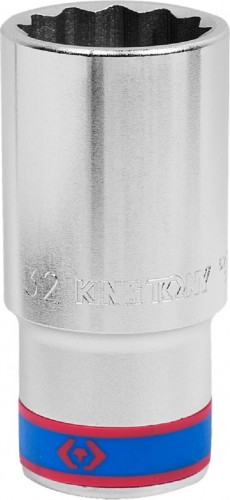Головка двенадцатигранная с посадкой 3/4" KING TONY 12-гранная 3/4", 32 мм глубокая 623032M