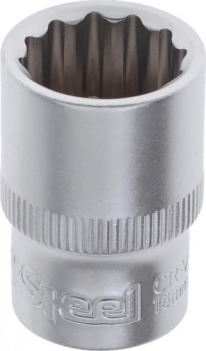 Головка двенадцатигранная с посадкой 1/2" AV Steel AV-521018 18 мм