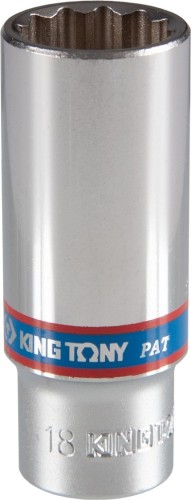 Головка двенадцатигранная с посадкой 3/8" KING TONY 323018M 18 мм глубокая