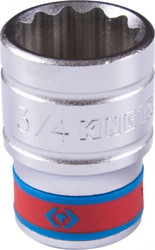 Головка двенадцатигранная с посадкой 1/2" KING TONY 433024S стандартная 3/4", дюймовая