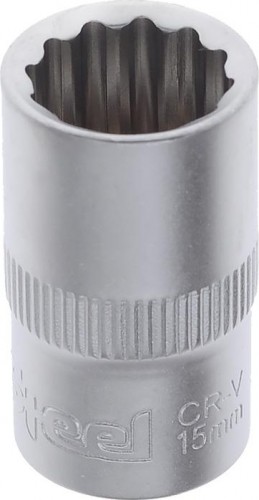 Головка двенадцатигранная с посадкой 1/2" AV Steel AV-521015 15 мм