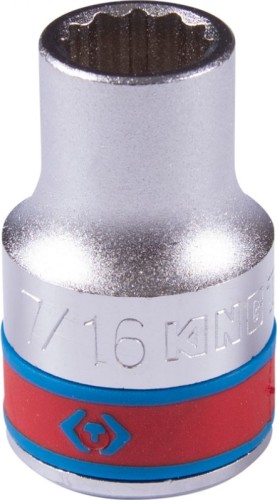 Головка двенадцатигранная с посадкой 1/2" KING TONY 433014S стандартная 7/16", дюймовая
