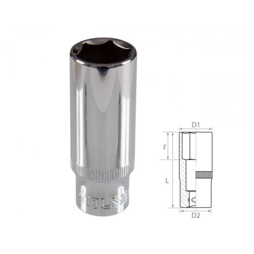 Головка шестигранная глубокая с посадкой 3/8" TOLSEN 17 мм TT16367 TT16367