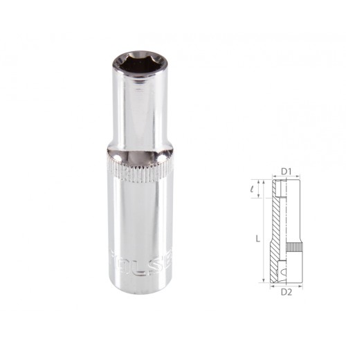 Головка шестигранная глубокая с посадкой 3/8" TOLSEN 11 мм TT16361 TT16361