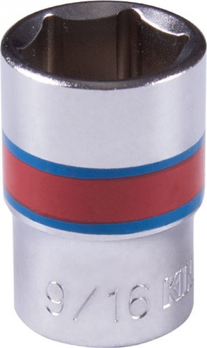 Головка шестигранная с посадкой 3/8" KING TONY 333518S 9/16"