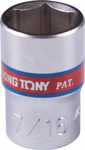 Головка шестигранная с посадкой 1/4" KING TONY 233514S 7/16"