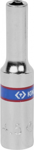 Головка шестигранная с посадкой 1/4" KING TONY 223545M 4.5 мм глубокая