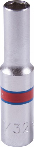 Головка шестигранная с посадкой 1/4" KING TONY 223507S 7/32" дюймовая, глубокая