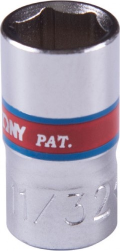 Головка шестигранная с посадкой 1/4" KING TONY 233511S 11/32"