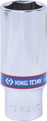 Головка шестигранная с посадкой 3/8" KING TONY 323519М 19 мм глубокая 323519M