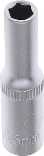 Головка шестигранная с посадкой 1/4" AV Steel AV-500255 5,5 мм глубокая