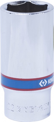 Головка шестигранная с посадкой 3/8" KING TONY 323522М 22 мм глубокая 323522M
