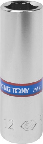 Головка шестигранная с посадкой 1/4" KING TONY 223512М 12 мм глубокая 223512M