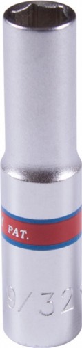 Головка шестигранная с посадкой 1/4" KING TONY 223509S 9/32" дюймовая, глубокая