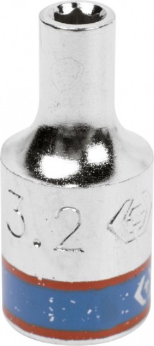 Головка шестигранная с посадкой 1/4" KING TONY 233532M торцевая стандартная 3,2 мм