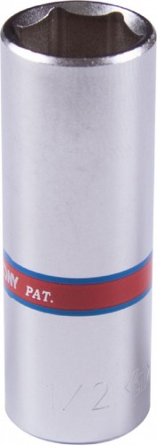 Головка шестигранная с посадкой 1/4" KING TONY 223516S 1/2" дюймовая, глубокая