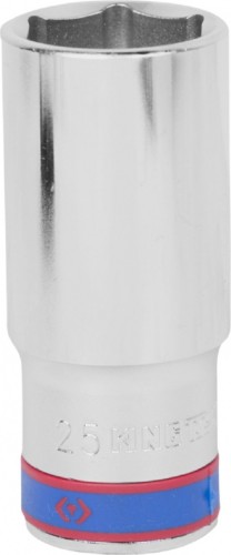 Головка шестигранная с посадкой 1/2" KING TONY 423525М 25 мм глубокая 423525M