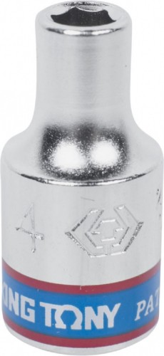 Головка шестигранная с посадкой 1/4" KING TONY 233504М 4 мм 233504M