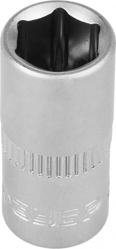 Головка шестигранная с посадкой 1/4" ЗУБР МАСТЕР FLANK  8 мм, торцовая, cr-v 27715-08