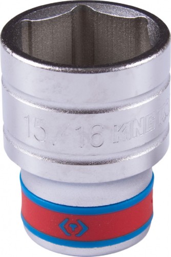 Головка шестигранная с посадкой KING TONY 433530S 1/2", 15/16"