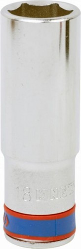 Головка шестигранная с посадкой 1/2" KING TONY 423518М 18 мм глубокая 423518M