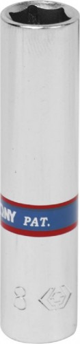 Головка шестигранная с посадкой 1/4" KING TONY 223508М 8 мм глубокая 223508M