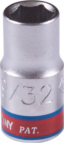 Головка шестигранная с посадкой 1/4" KING TONY 233509S 9/32"