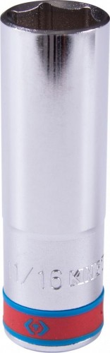 Головка шестигранная с посадкой 1/2" KING TONY 423522S 11/16" дюймовая, глубокая