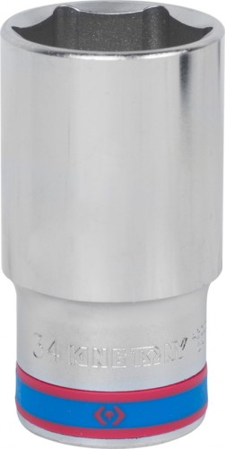 Головка шестигранная с посадкой 1/2" KING TONY 423534M глубокая 34 мм