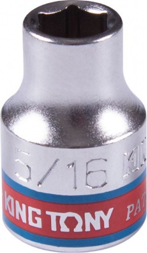 Головка шестигранная с посадкой 3/8" KING TONY 333510S 5/16"