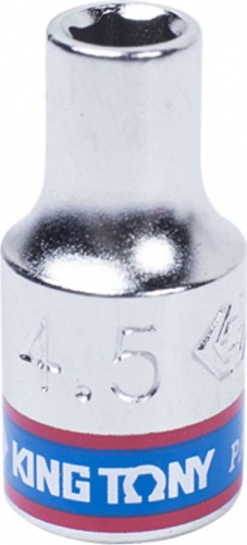 Головка шестигранная с посадкой 1/4" KING TONY 233545M 4,5 мм