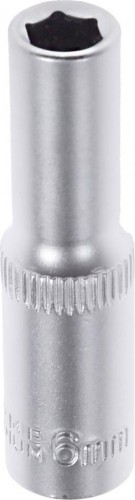 Головка шестигранная с посадкой 1/4" AV Steel AV-500206 6,0 мм глубокая
