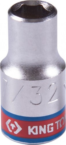 Головка шестигранная с посадкой 1/4" KING TONY 233507S 7/32"