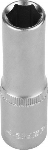 Головка шестигранная с посадкой 1/2" ЗУБР МАСТЕР FLANK 12 мм, торцовая cr-v, хром покрытие 27726-12