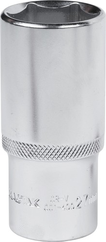 Головка шестигранная с посадкой 1/2" МАСТАК 001-40027 торцевая глубокая 27 мм