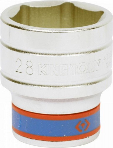 Головка шестигранная с посадкой 1/2" KING TONY 433528М 28 мм 433528M